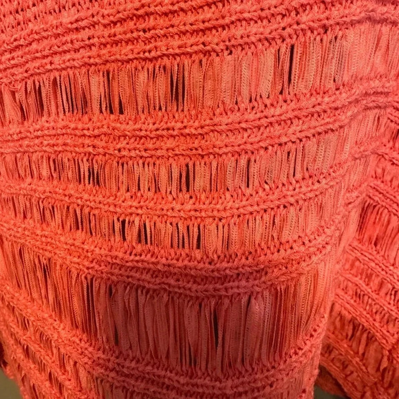 Chico’s Women’s 3/4 Sleeve Coral Open Front Cardigan‎ Sweater Chicos Size 1 US 8 - Picture 4 of 5
